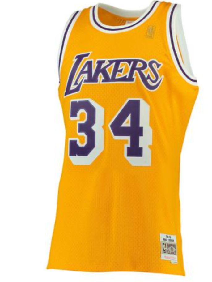 Shaquille O'Neal Los Angeles Lakers Mitchell & Ness Hardwood