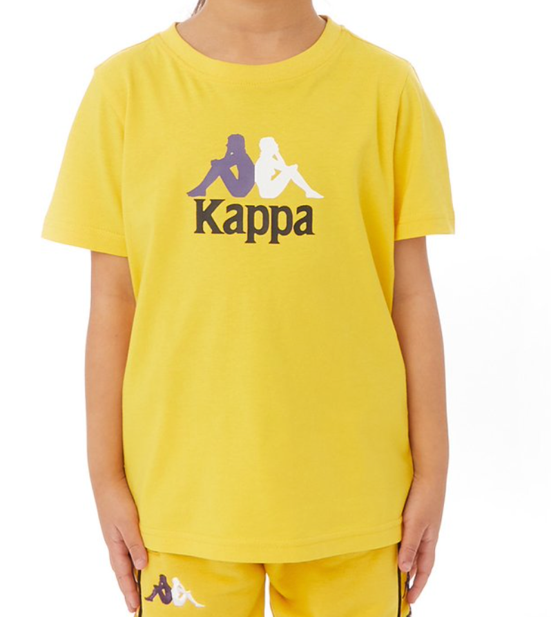 – Clothing KIDS Little Kids YELLOW T-SHIRT - Kappa AUTHENTIC Image MOLONGIO