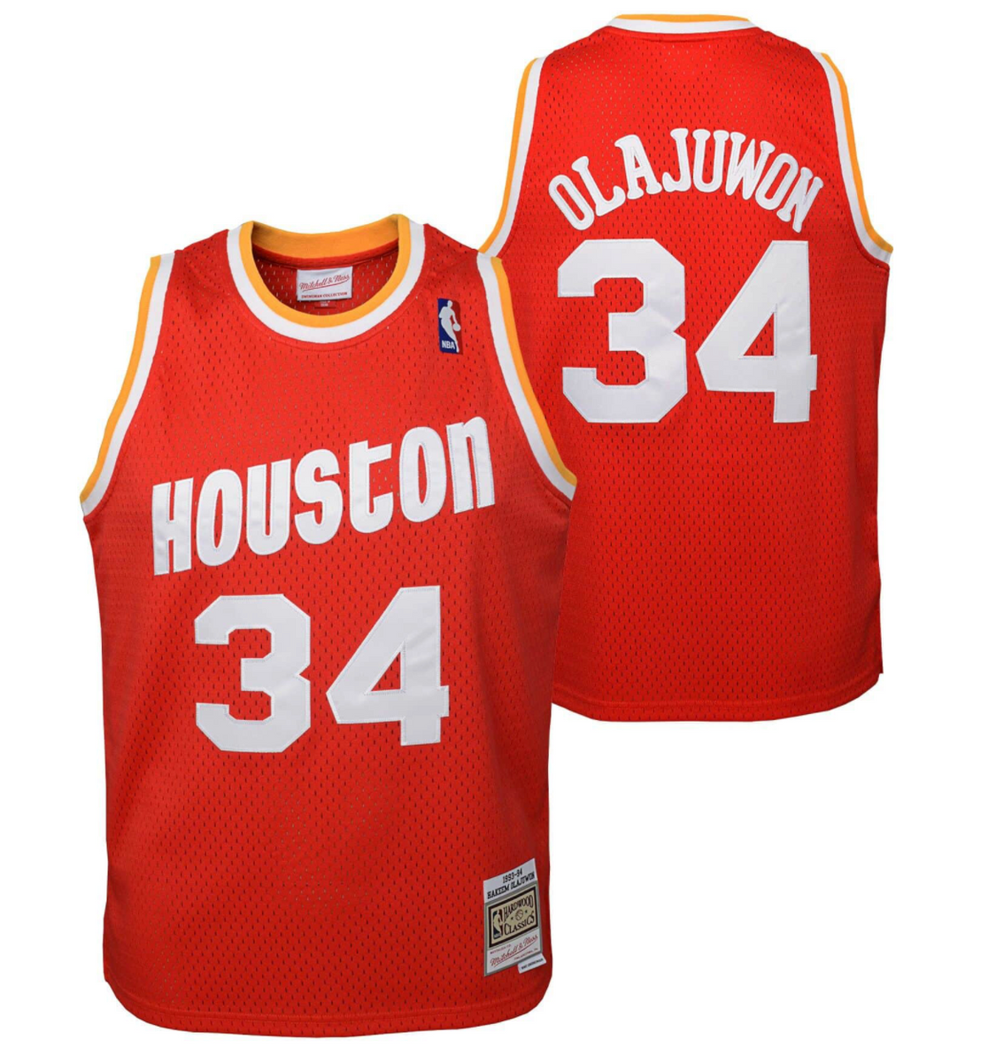 Infant Mitchell & Ness Hakeem Olajuwon Red Houston Rockets 1993/94 Hardwood  Classics Retired Player Jersey 